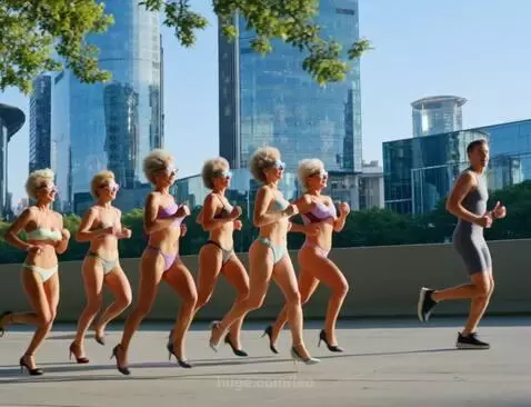 Зинаиды бегут за тренером. by leo