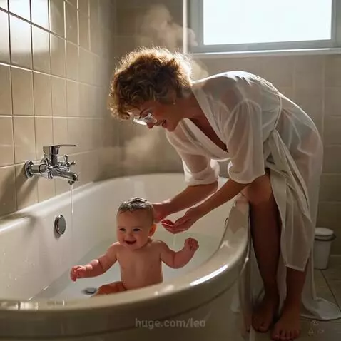 Зинаида Рудольфовна купает внука by leo