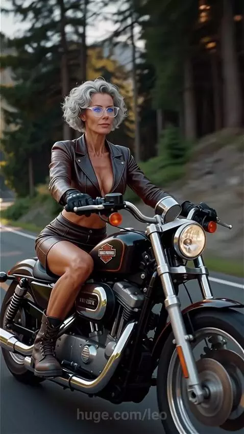 Зина на мотоцикле едет к Гоше by leo