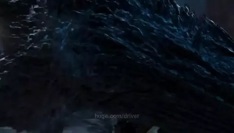 Scary monster by driver