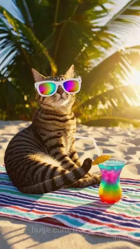 Cool cat chilling by freespeai