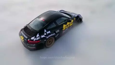 Porsche race on clouds by chachadanceai