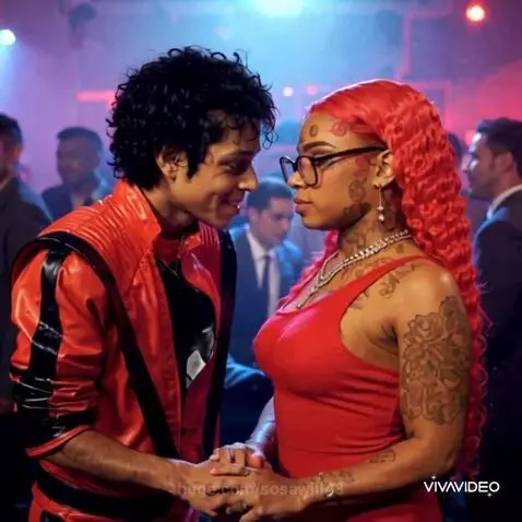Michael Jackson and sexy red by sosawill43