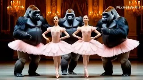 THERE IS A BALLET DANCING IN EVERY MONKEY by spider