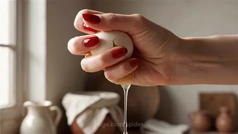 Satisfying egg crushing by spider