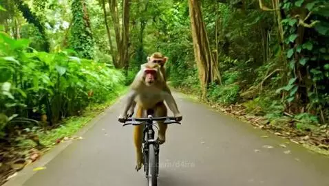 Two spider monkeys having fun by d4ire