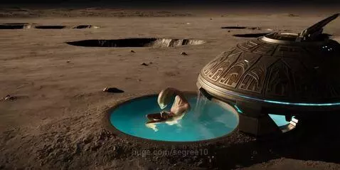 Alien having a bath by segree10
