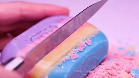 Rainbow Soap Cutting ASMR by chelz