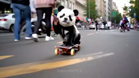 Panda on Wheels: The Cutest Commute Ever by tt12
