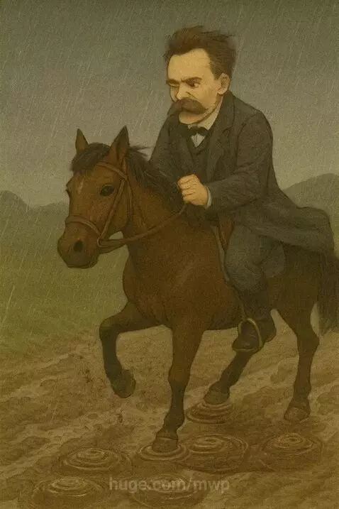 Friedrich Nietzsche falls down from the horse by mwp