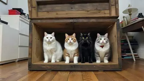 Cats in the box by mwp