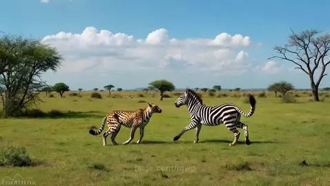 Cheetah and zebra by mwp
