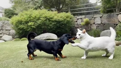 Cat vs dog by mwp