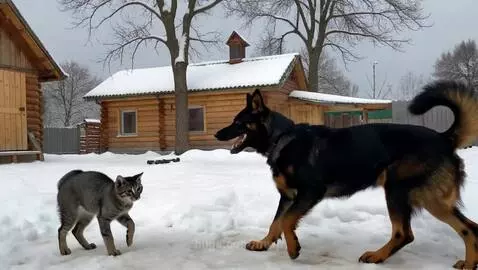 Cat and dog by mwp