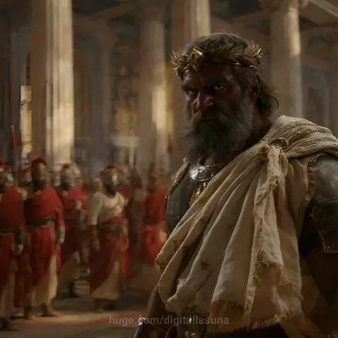 Angry Ancient Roman King by digitallasuna