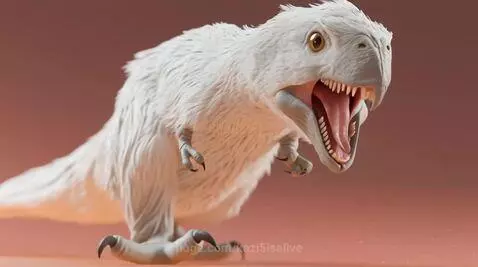 A fluffy t-rex with feathers. by kazi5isalive