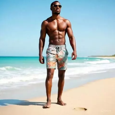 Black Male Model Beach Photoshoot by rescueranjazz