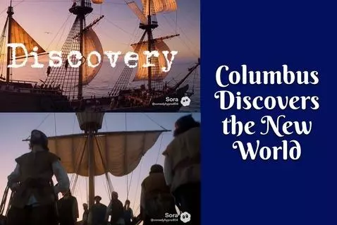 Columbus Discovers the New World. Epic, cinematic Sora 2 vid... by hahahypno