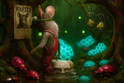 Rat shreds WANTED Poster by blackrattus
