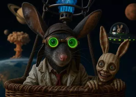 Uh Oh. Dr. Rat Escapes from Earth by blackrattus