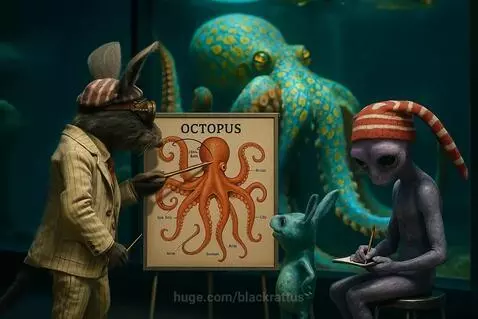 Dr. Rat Teaches Marine Biology by blackrattus
