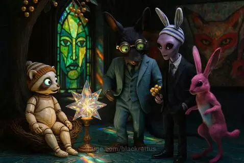 Dr. Rat and His Monster by blackrattus
