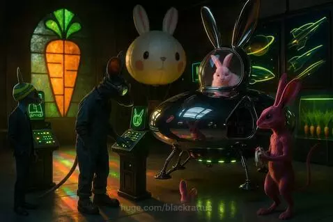 Sending Bunny into Space by blackrattus