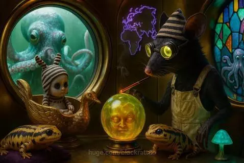 Dr. Rat and Friends in the Deep by blackrattus