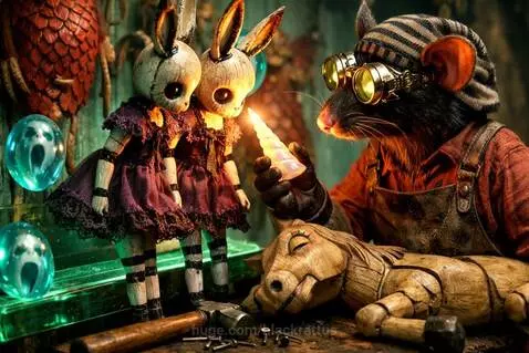 Our Unicorn Puppet Friend by blackrattus