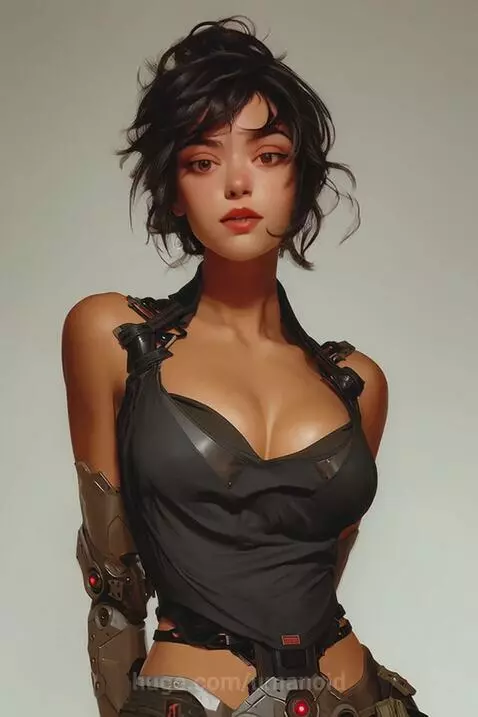 Flirty Cyborg by umanoid