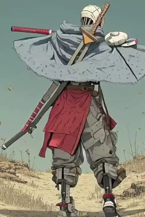 Cyborg Samurai attacks by umanoid