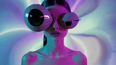 oversized, stylized eyes by blurai