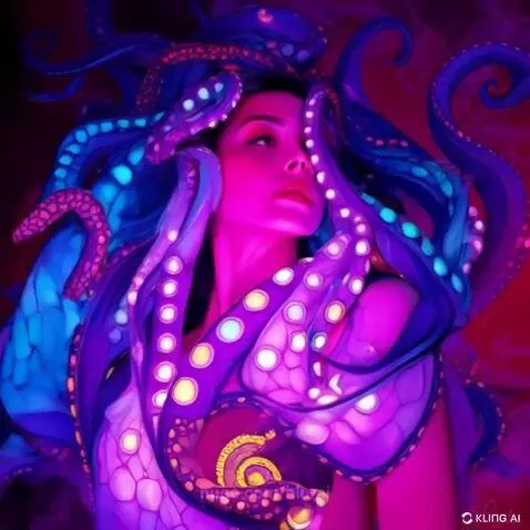 glowing tentacles by blurai