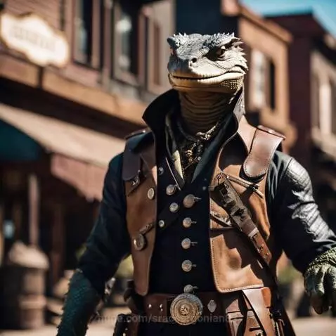Argonian sheriff in a old west ⭐😎 looking for a outlaws run ... by sracoargonian83