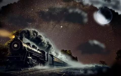 A passenger train is running late 🛤😊 midnight train 🙂 I gues... by sracoargonian83