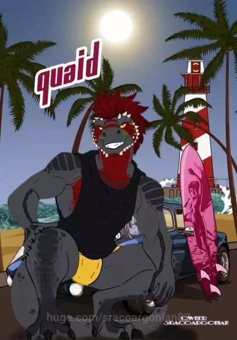 Argonian lizard name Quaid 😊 posing for a magazine cover 😎📸💖... by sracoargonian83