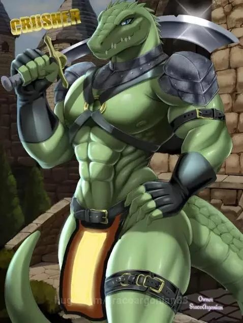 😎 Argonian name Crusher stands in front of you waiting for y... by sracoargonian83