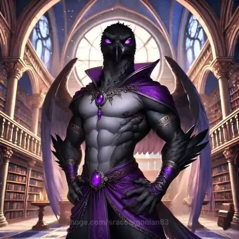 😃 A crow dude standing proud in a library on the wrong floor... by sracoargonian83