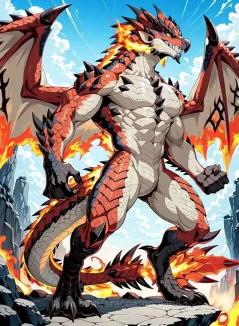 Dragon dude showing off has body of course for the lady's 😃 by sracoargonian83
