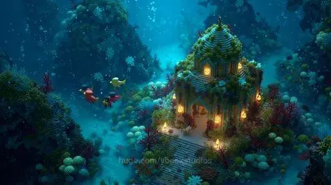 The Voxel Underwater King’s Realm by vbookstudios