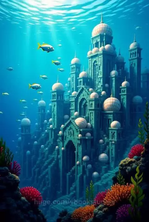 Submerged Voxel Wonderland: Seashells and Seaweed in Pixelat... by vbookstudios