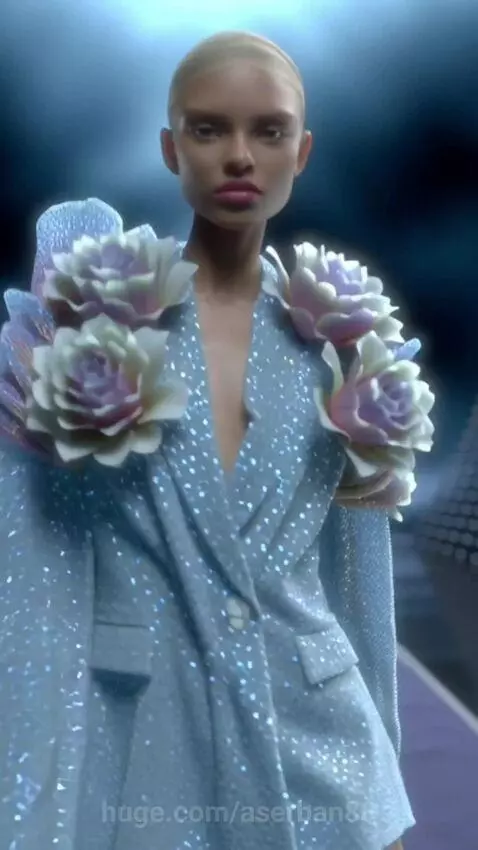Flowers and Shimmer couture by aserban88