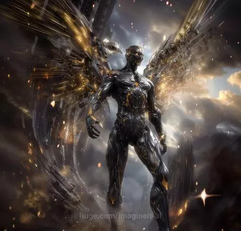 Winged Sentient Being by imagineit-ai