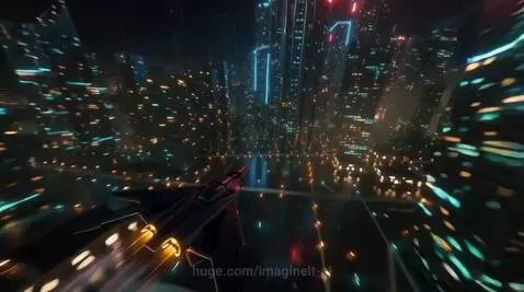 Speeding Spacecraft through future city by imagineit-ai