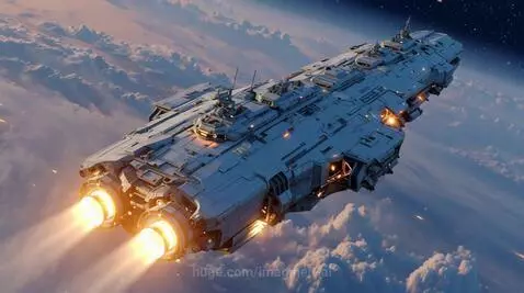 Spaceship in High Orbit by imagineit-ai