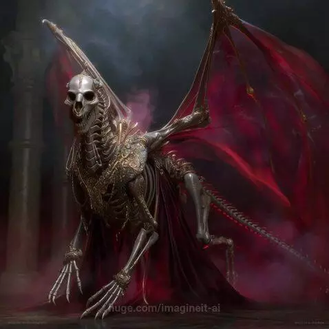 Skeleton Dragon Grim Reaper by imagineit-ai