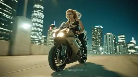 Girl on a Motorbike by imagineit-ai