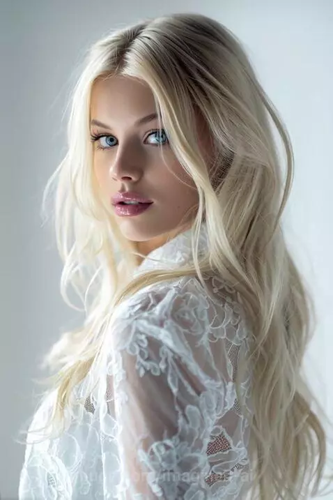 Smiling beautiful blond girl by imagineit-ai