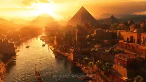 Ancient Egypt constant shot fly through by imagineit-ai