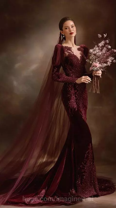 Burgundy weeding by imagineit-ai